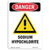 Signmission Safety Sign, OSHA Danger, 14" Height, Sodium Hypochlorite, Portrait OS-DS-D-1014-V-1577